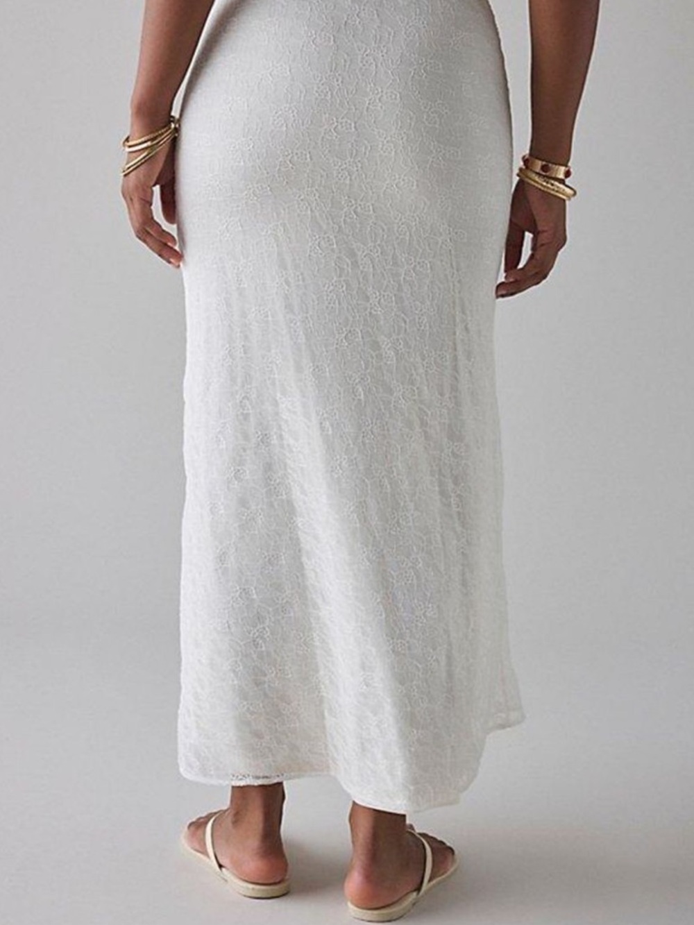 Urban Outfitters White Lace Maxi Skirt